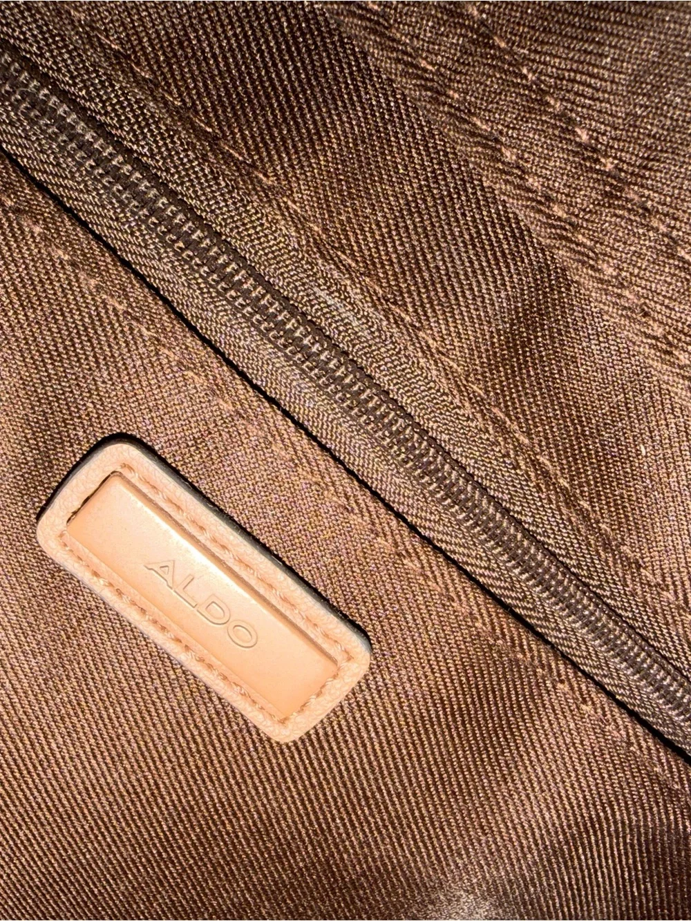 Aldo Taupe Chain-Link Satchel